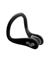 Black nose clip device side view demonstrating flexible silicone material